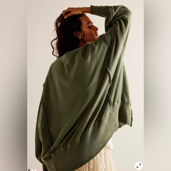 Free People We The Free Camden Sweatshirt Adventurer Size Large NWOT - Picture 3 of 13